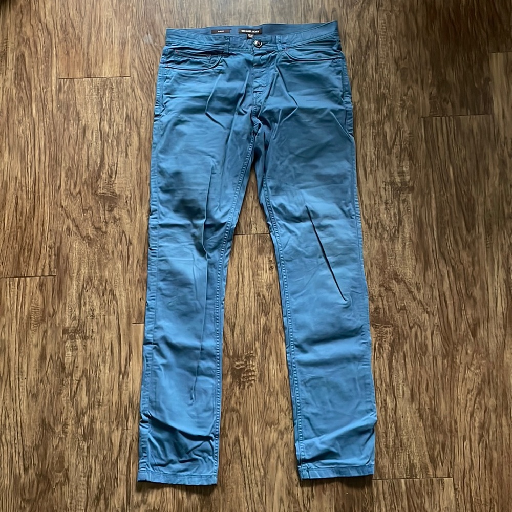Michael Kors Slim Fit Chino Pants 32 x 34 blue (need to be ironed!)